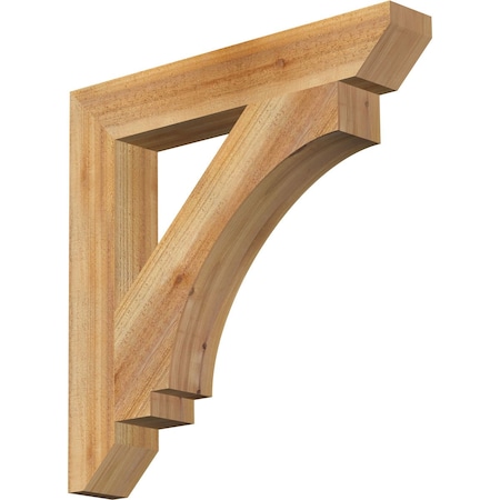 Ekena Millwork Imperial Slat Rough Sawn Bracket, Western Red Cedar, 4"W x 26"D x 26"H BKT04X26X26IMP06RWR